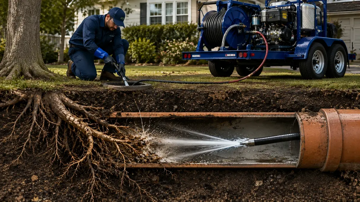 Tree Root Removal with Hydro Jetting in Fillmore